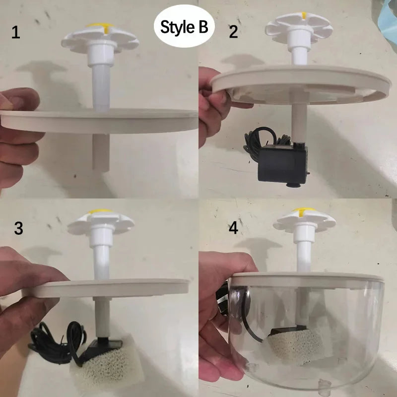 USB Electric Mute 1L Pet Water Fountain Automatic  Water Dispenser For Cats