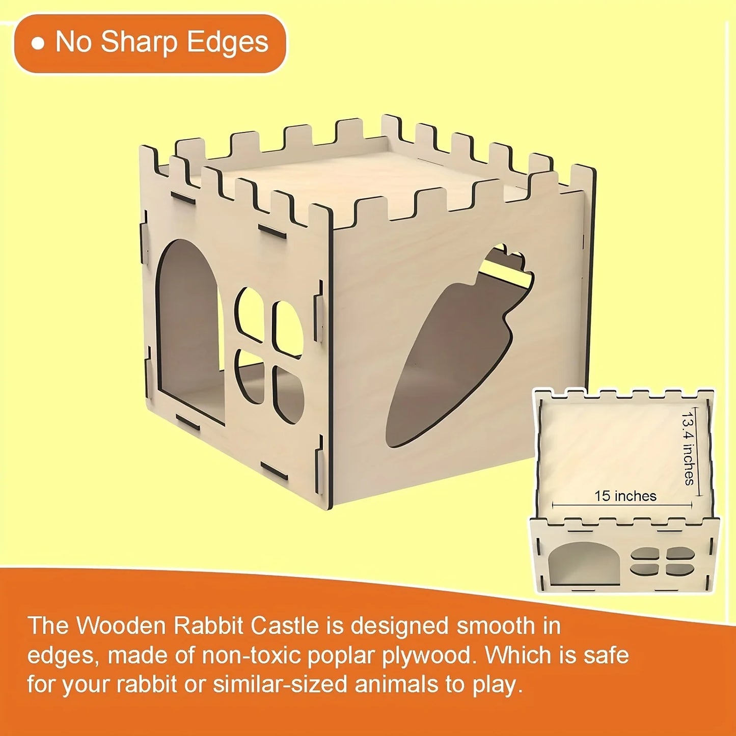 Rabbit Castle Hiding Place, Guinea Pig, Totoro, Hedgehog, Detachable Habitat, Toy Decoration, Evading House, Wood