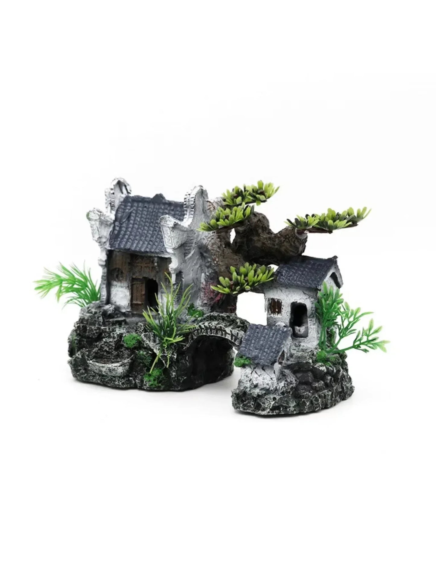 Simulation Decoration Fish Tank Ornament |  Resin Aquarium Decor Landscape House Model