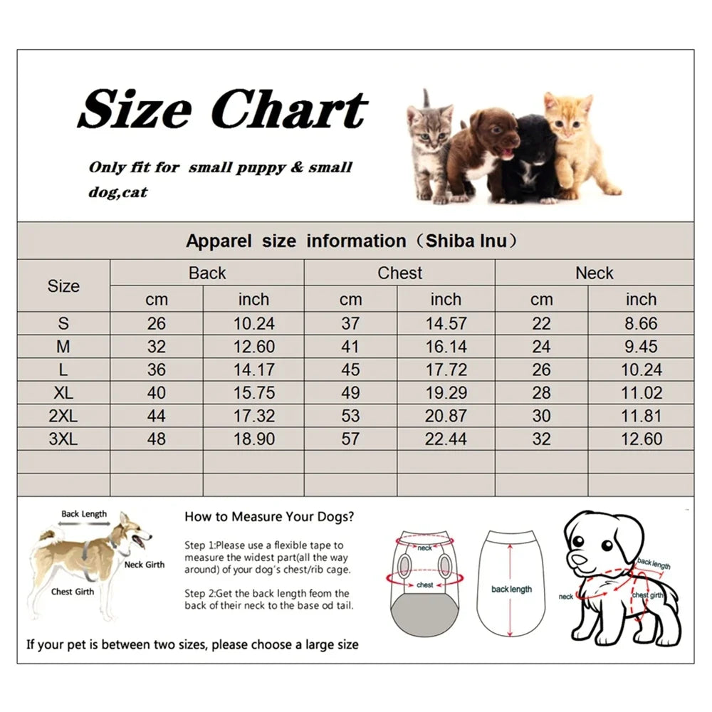 Winter Fleece Dog Pajamas Clothes For Small/Medium Dogs and  Cats