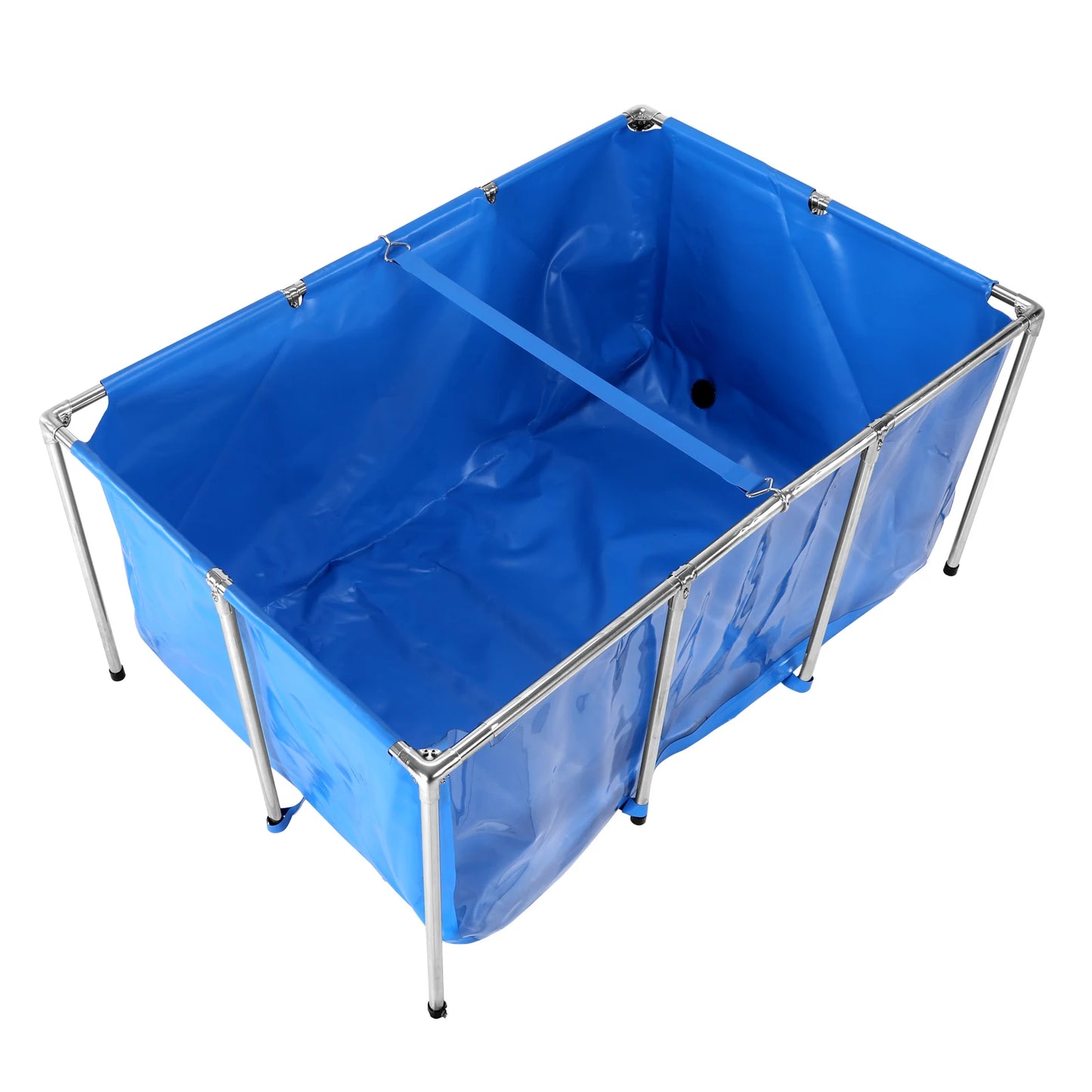 Above Ground Fish Pond with Frame & Drain Valve | Clear Viewing Panel for Ornamental Fish & Outdoor Use