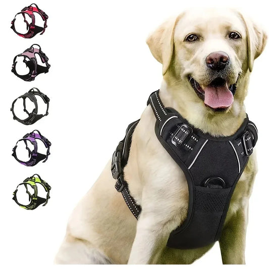 Dog Collars Harness, Big Vests Leash   for Dogs and  Puppy Medium Small Set