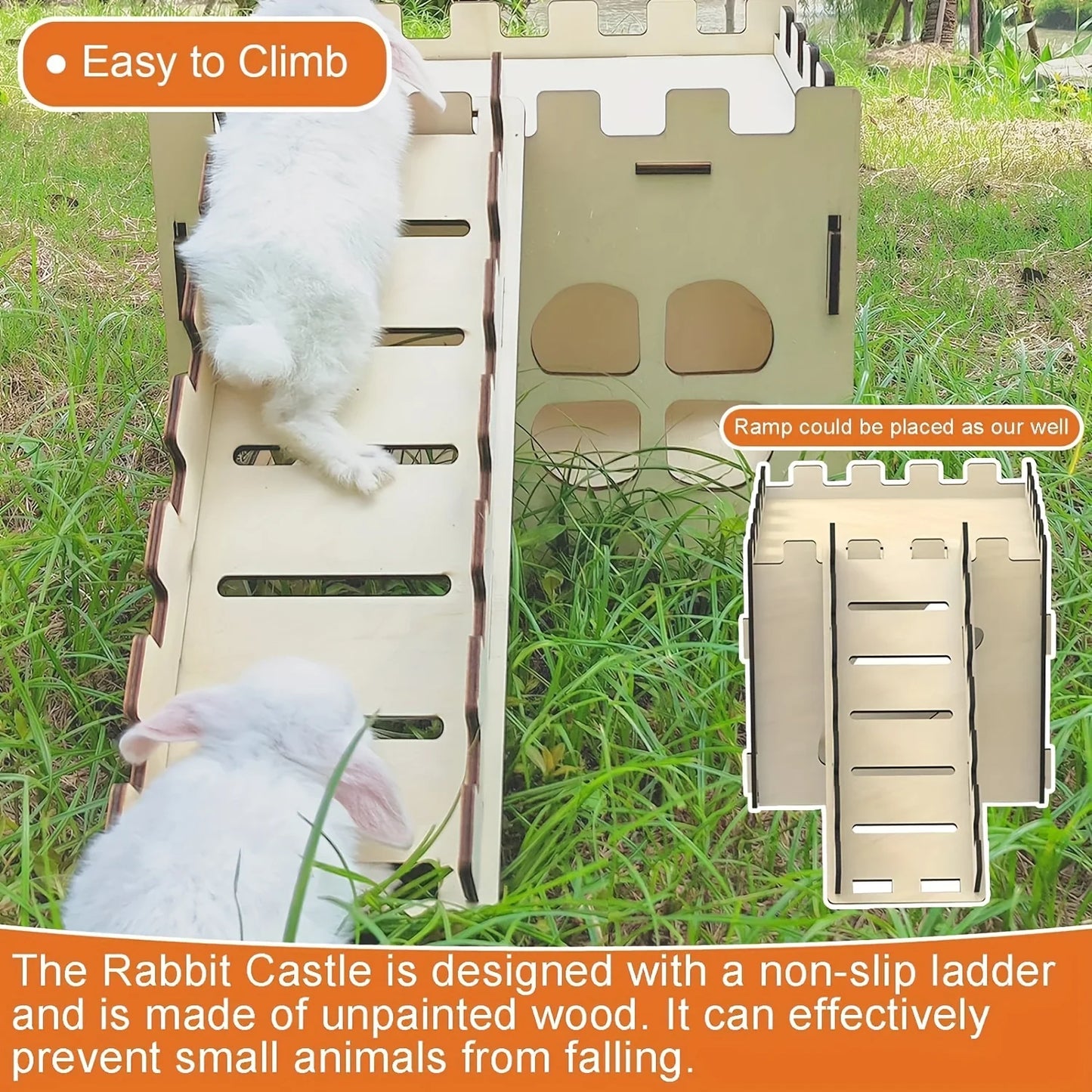 Rabbit Castle Hiding Place, Guinea Pig, Totoro, Hedgehog, Detachable Habitat, Toy Decoration, Evading House, Wood