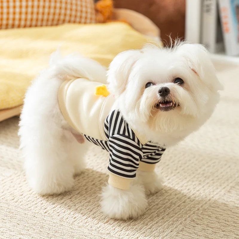 Winter Dog Clothes | Cute Cartoon Dog Warm Hoodie Sweatshirt | Dog Costume Outfits