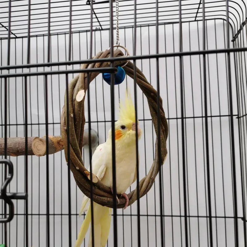 Solid Wood Parrot Stand Training | Wooden Pole Ladder Game Small Pet Interactive Amusement Park Desktop