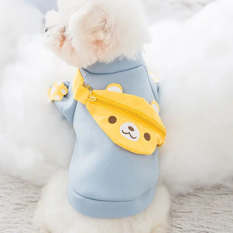 Winter Dog Clothes | Cute Cartoon Dog Warm Hoodie Sweatshirt | Dog Costume Outfits