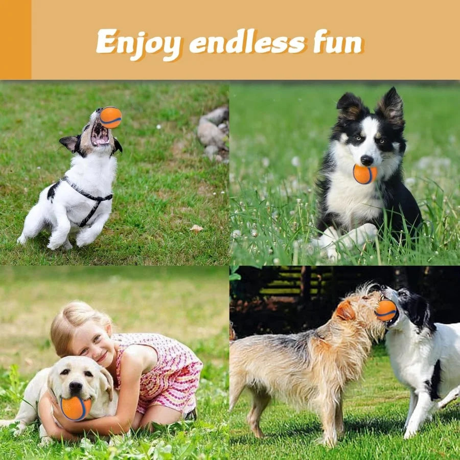 Dog Toy Bouncy Bite Resistant Solid | Rubber Chewing Toy for Outdoor Throwing and Retrieve,Without Battery