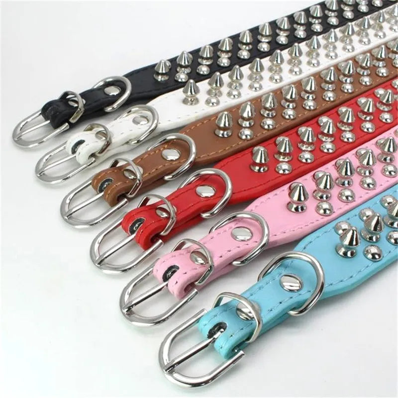 High Quality Dog Rivet Collar and Leash Set | Anti Bite  Collars for Medium Large Dogs