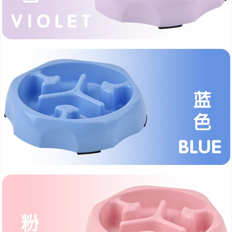 Slow Feeder  Bowl Anti-choking Plastic Dog and Cat Puzzle Food Bowl, For Anxiety Relief