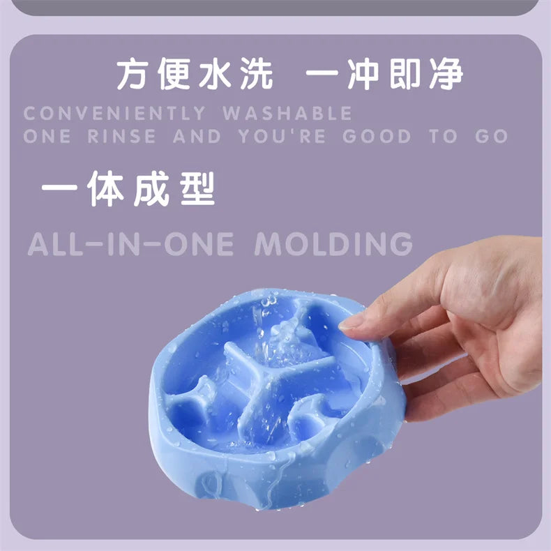 Slow Feeder  Bowl Anti-choking Plastic Dog and Cat Puzzle Food Bowl, For Anxiety Relief