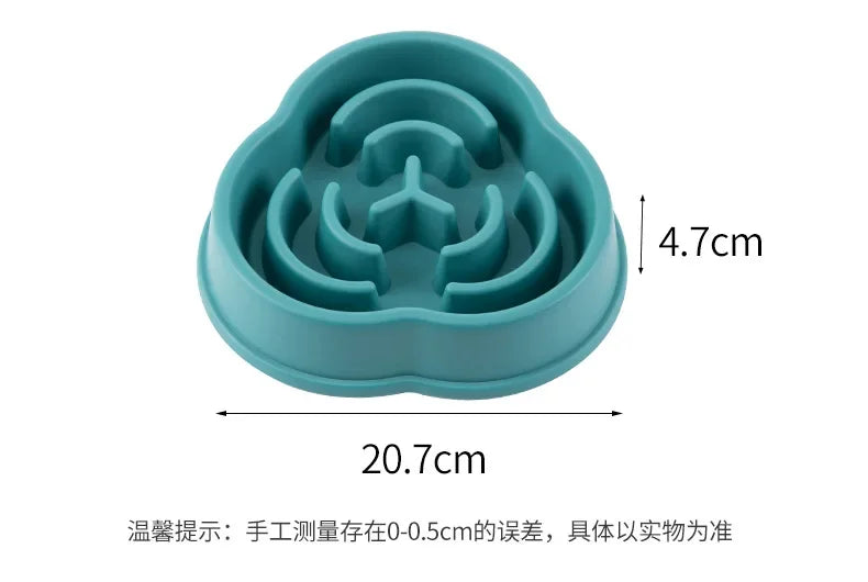 Pet Cat And Dog Slow Food Bowl, Anti-choking Thickened And Non-slip Multiple Colors and Shapes
