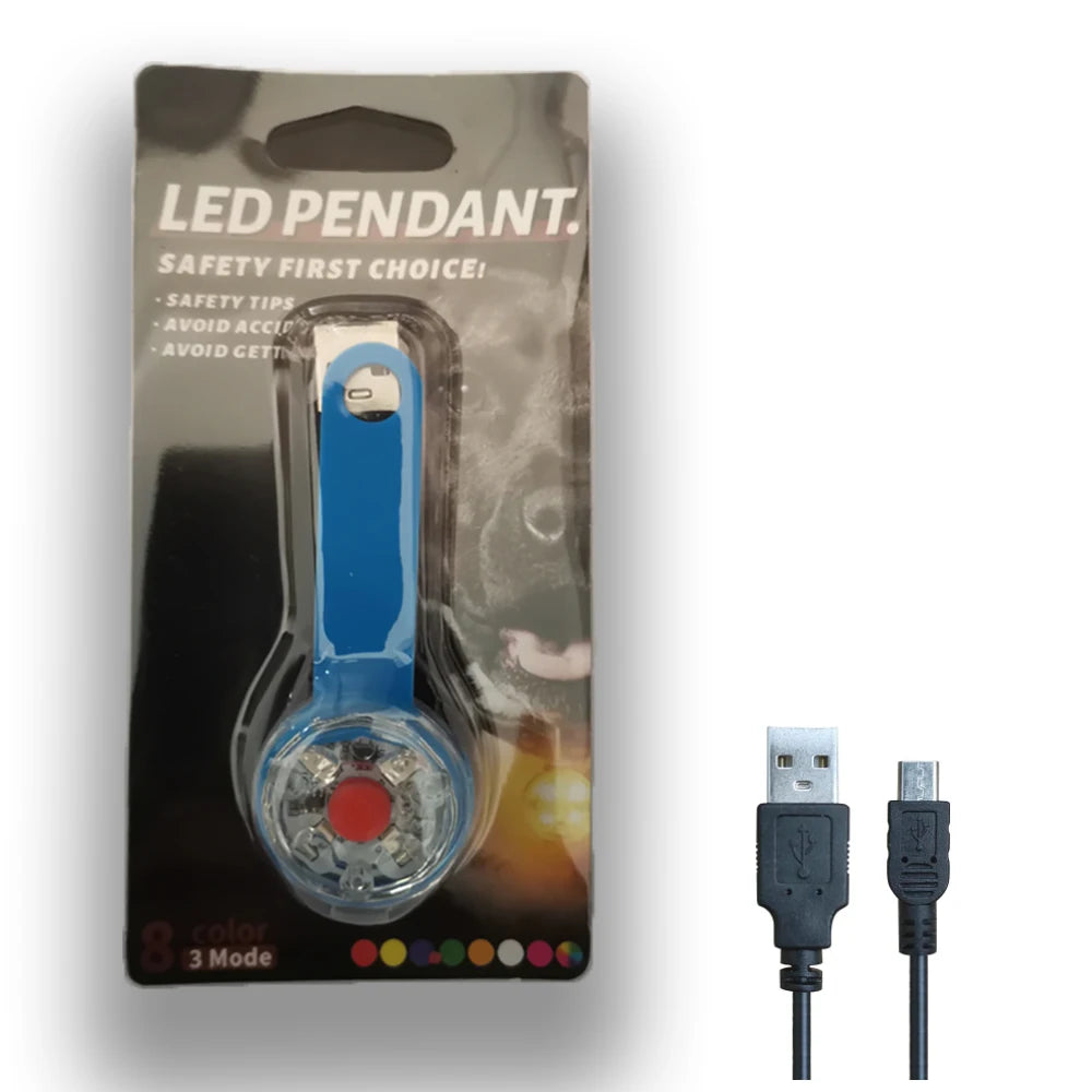 LED Pet Dog/Cat Collar Pendant | Night Safety Cat Luminous Light IPX7 Waterproof Flashing Harness With Light for Dog and Cat