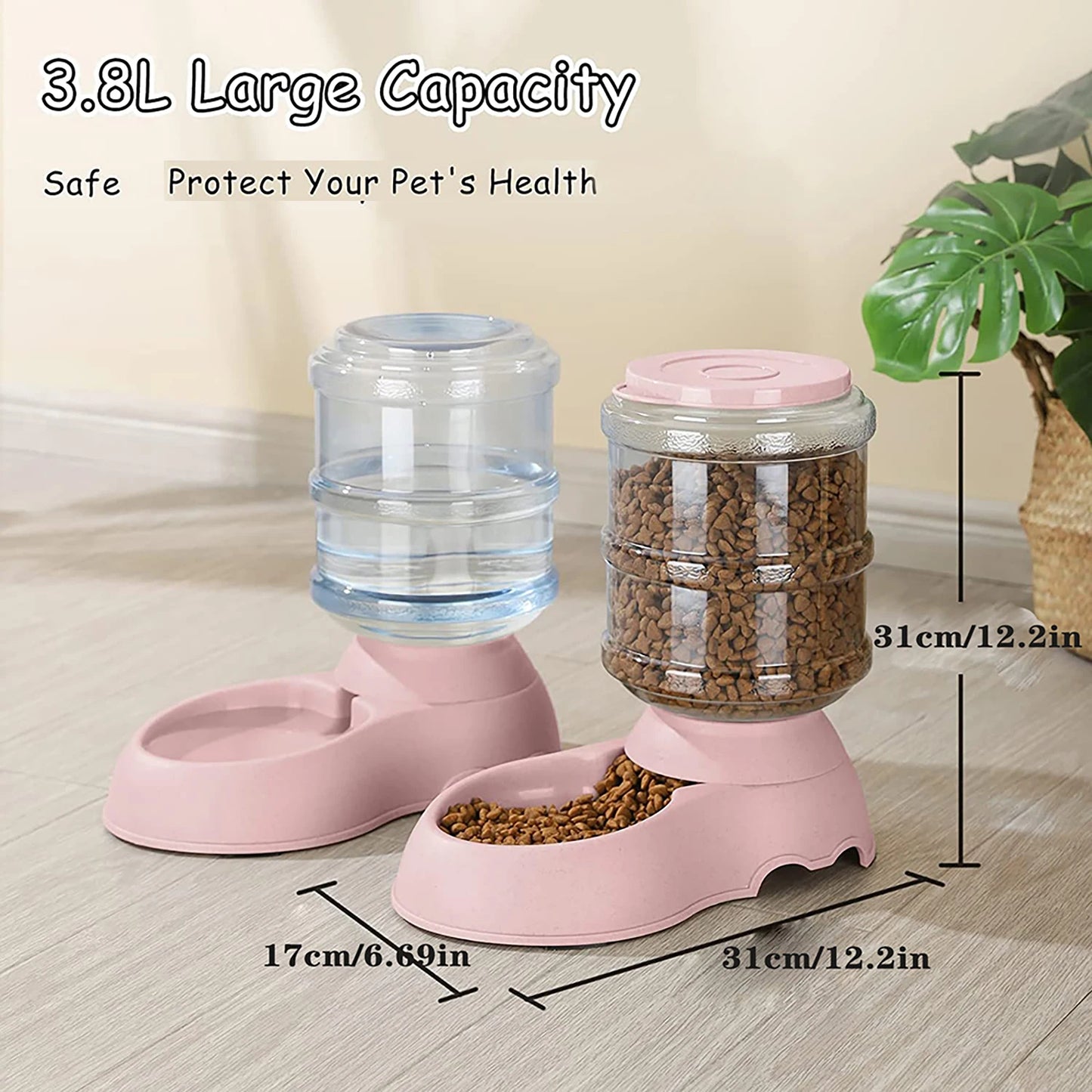 Automatic Water Dispenser Large Capacity, Small Dog and Cat Food /Water Dispenser