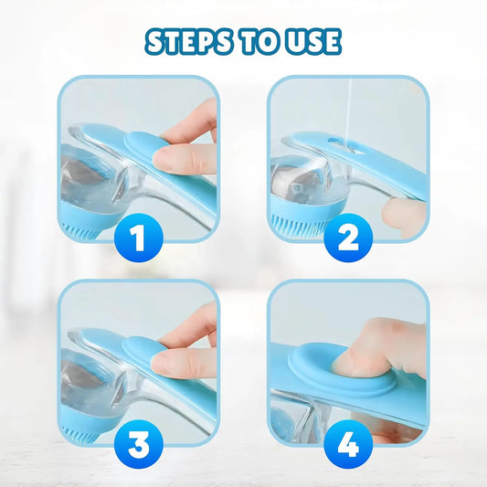 Pet Bath Brush - Soft Bristle Pet Grooming Tool for Dogs And Cats
