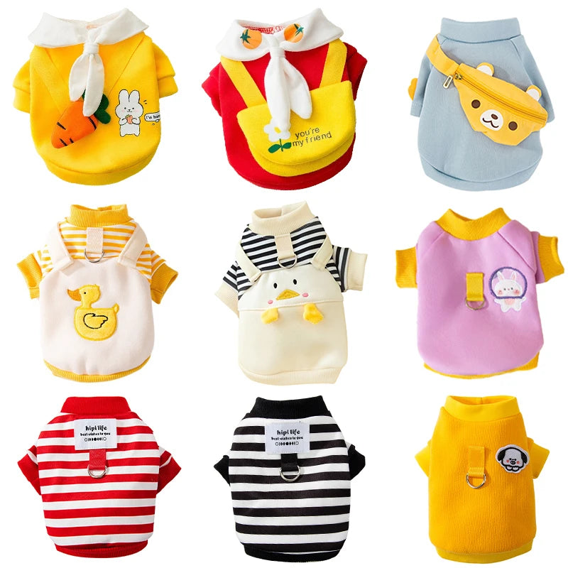 Winter Dog Clothes | Cute Cartoon Dog Warm Hoodie Sweatshirt | Dog Costume Outfits