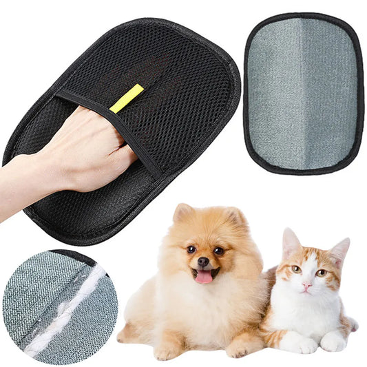 Pet Grooming Gloves Hair Remover Brush  for Dog Cat Rabbit with Long/Short/Curly Hair