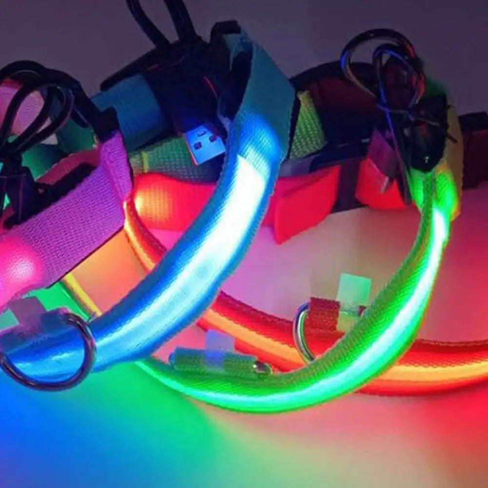 Adjustable LED Harness USB Rechargeable | Light Up Dog Harness | Glow-in-The-Dark Safety Vest | For Small Medium Dogs Pets Arnes