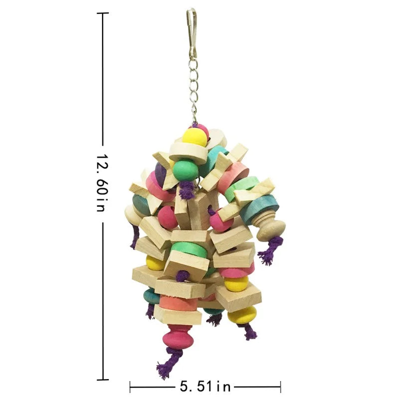 Bird Toy Chewing/Bite | Cage Hanging Swing | Climbing/Standing Branches Toys