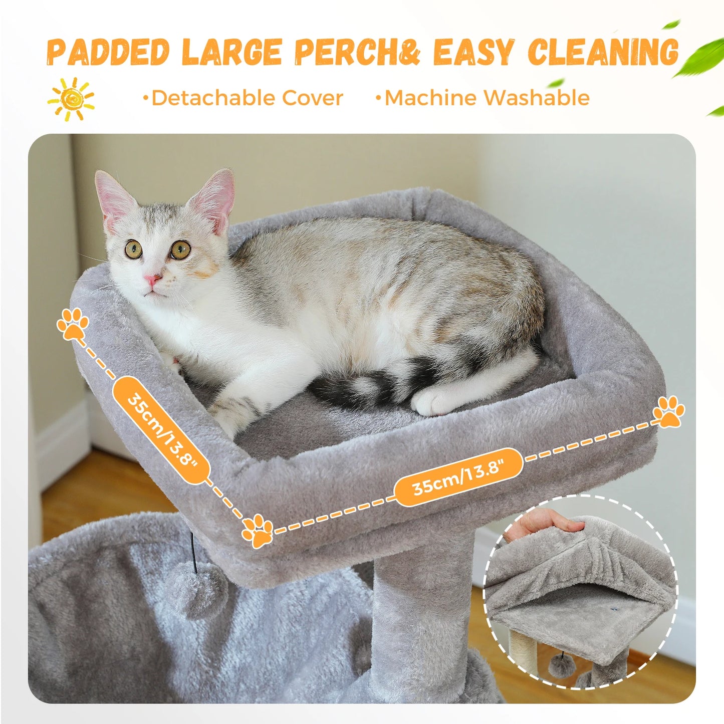 Large Cat Tree for Indoor Cats Multi-Level Tower with Spacious Condos Sisal Scratching Pad House Accessories Cat Toys