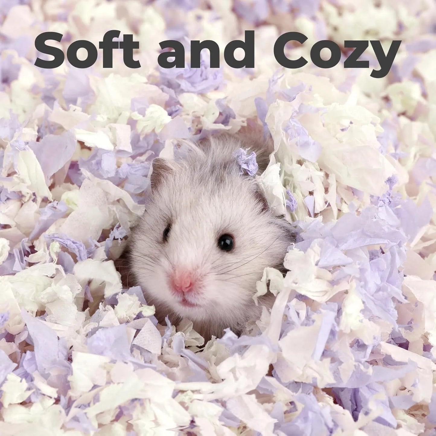 23L/50L Paper Small Pet Bedding, Hamster, Rabbits, Guinea Pigs, Odor Control Dust-Free, Moisture Absorbent Natural Shavings Bedding