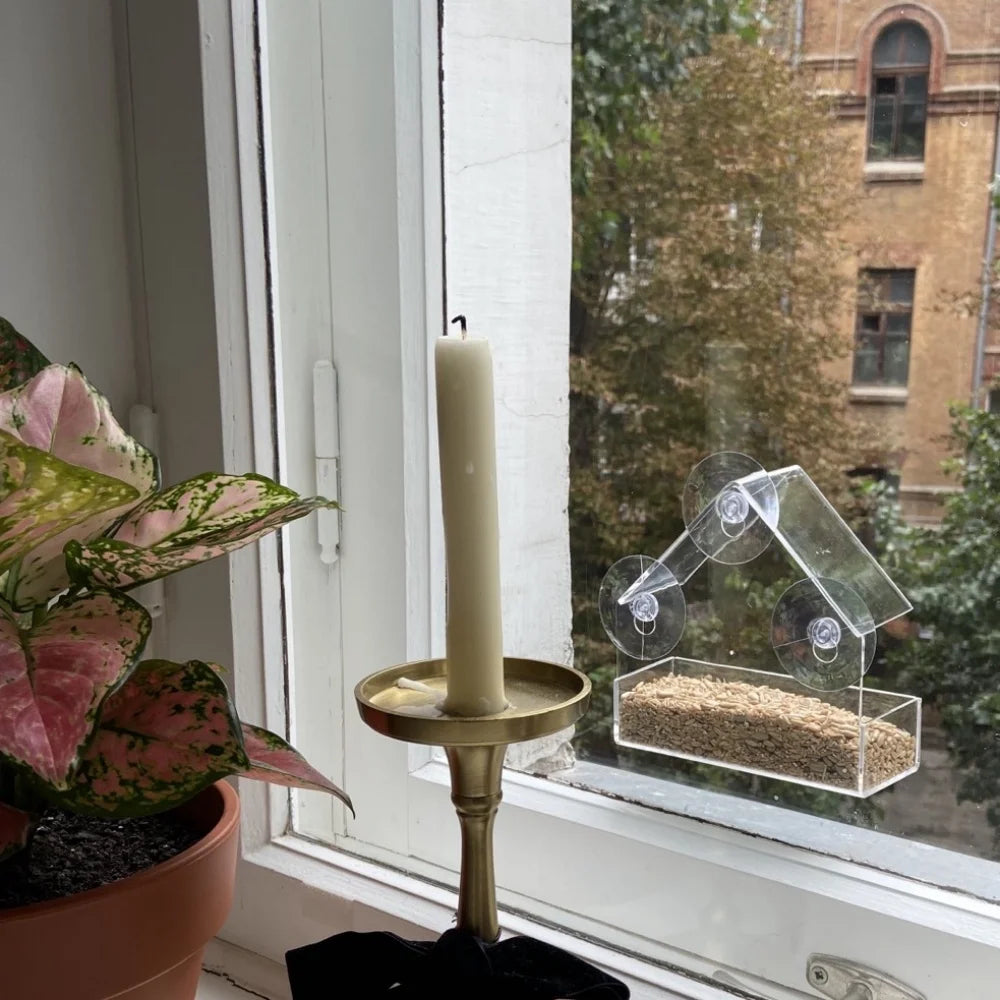 Transparent Bird Feeder Birds House for Outdoor Windo with Strong Suction Cups for Wild Birds