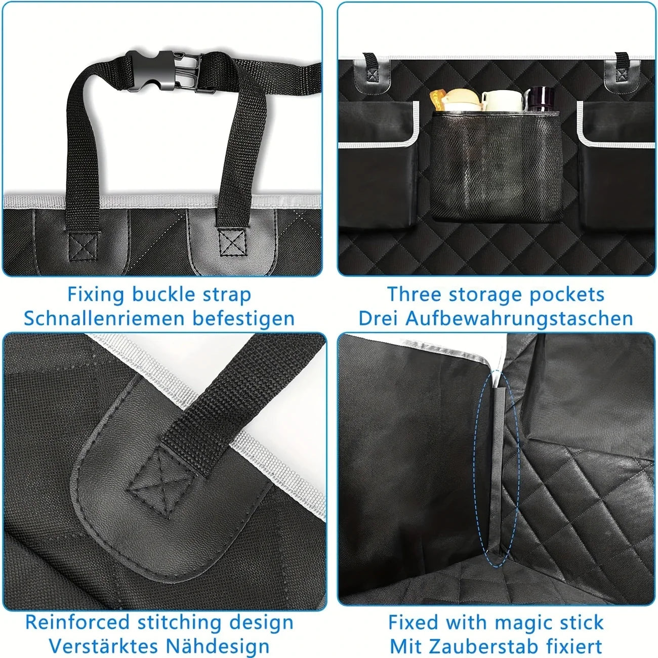 Waterproof Pet Cargo Cover Liner Dog Seat Mat For SUVs With Bumper Flap Protector, Non-Slip, Large Size