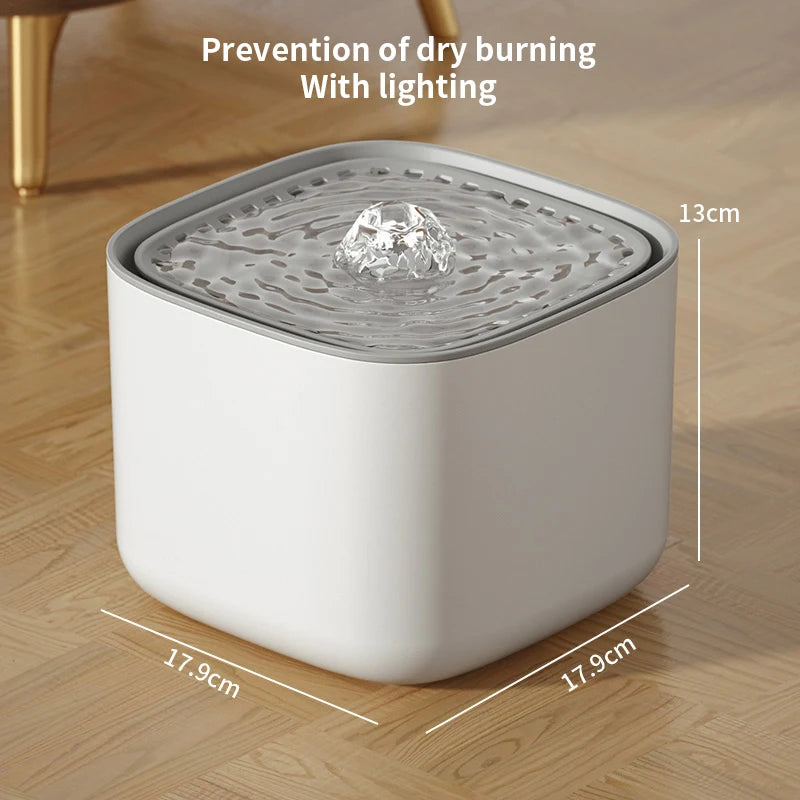 3L Cat Water Fountain Auto Recirculate Filter | Large Capacity | USB Electric Mute Cats Water Dispenser