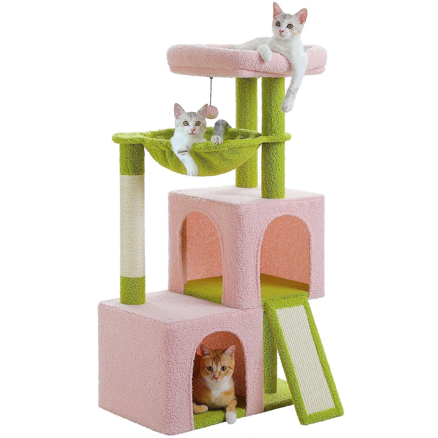 Large Cat Tree for Indoor Cats Multi-Level Tower with Spacious Condos Sisal Scratching Pad House Accessories Cat Toys