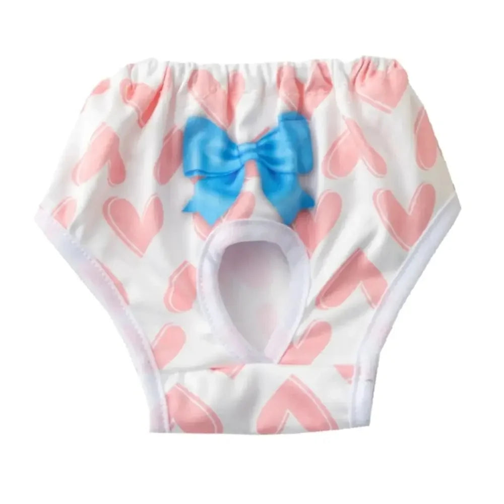 Washable Dog Physiological Pants | Cartoon Print Leakproof Dog Menstrual Pants | Breathable Cute Diaper
