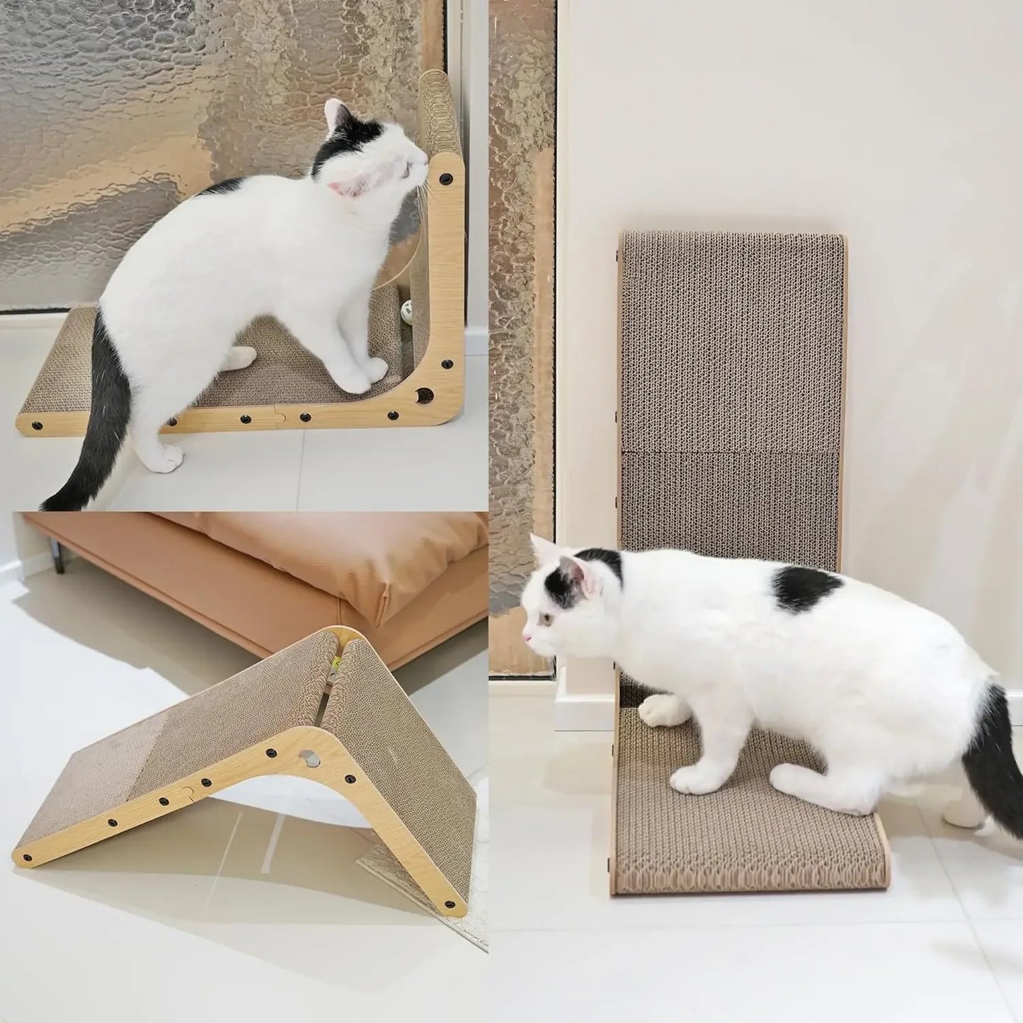 2pcs/6pcs L Shape, 23.6 Inch Indoor Cat Scratching Post, Protective Furniture Cardboard