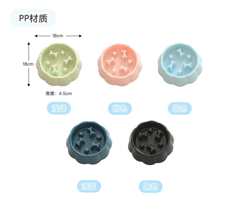 Slow Feeder  Bowl Anti-choking Plastic Dog and Cat Puzzle Food Bowl, For Anxiety Relief