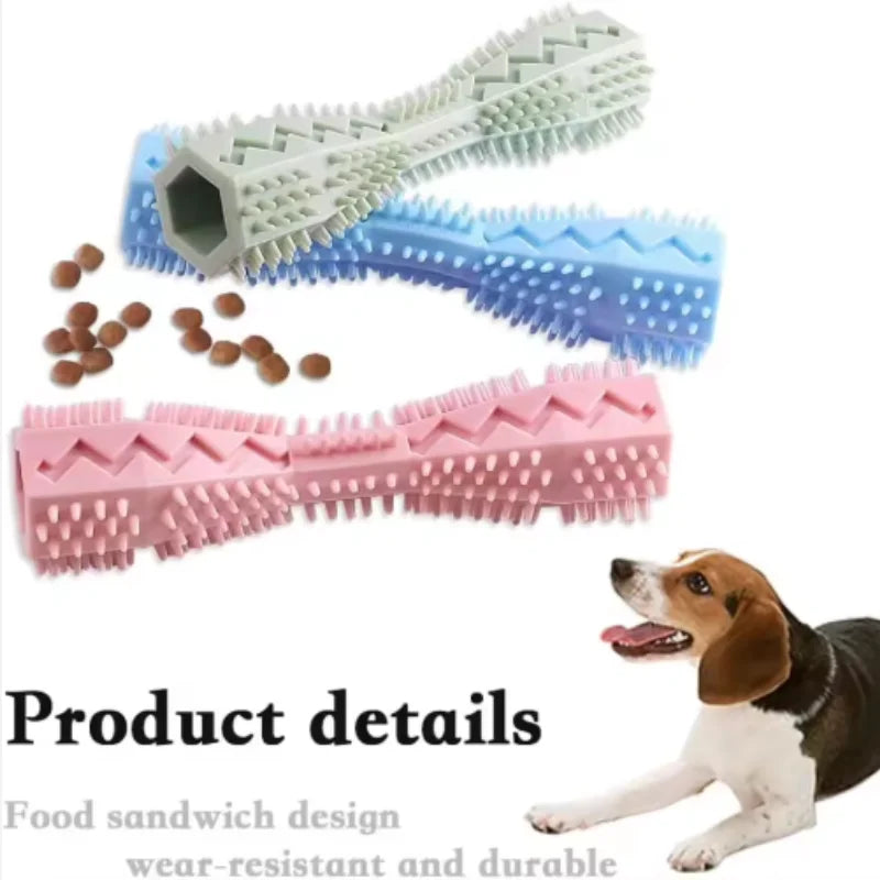Puppy Teething Toy | Dog Chew Stick Bite Resistant | Leak Proof Food Dispenser | Teeth Cleaner  for Small Dogs