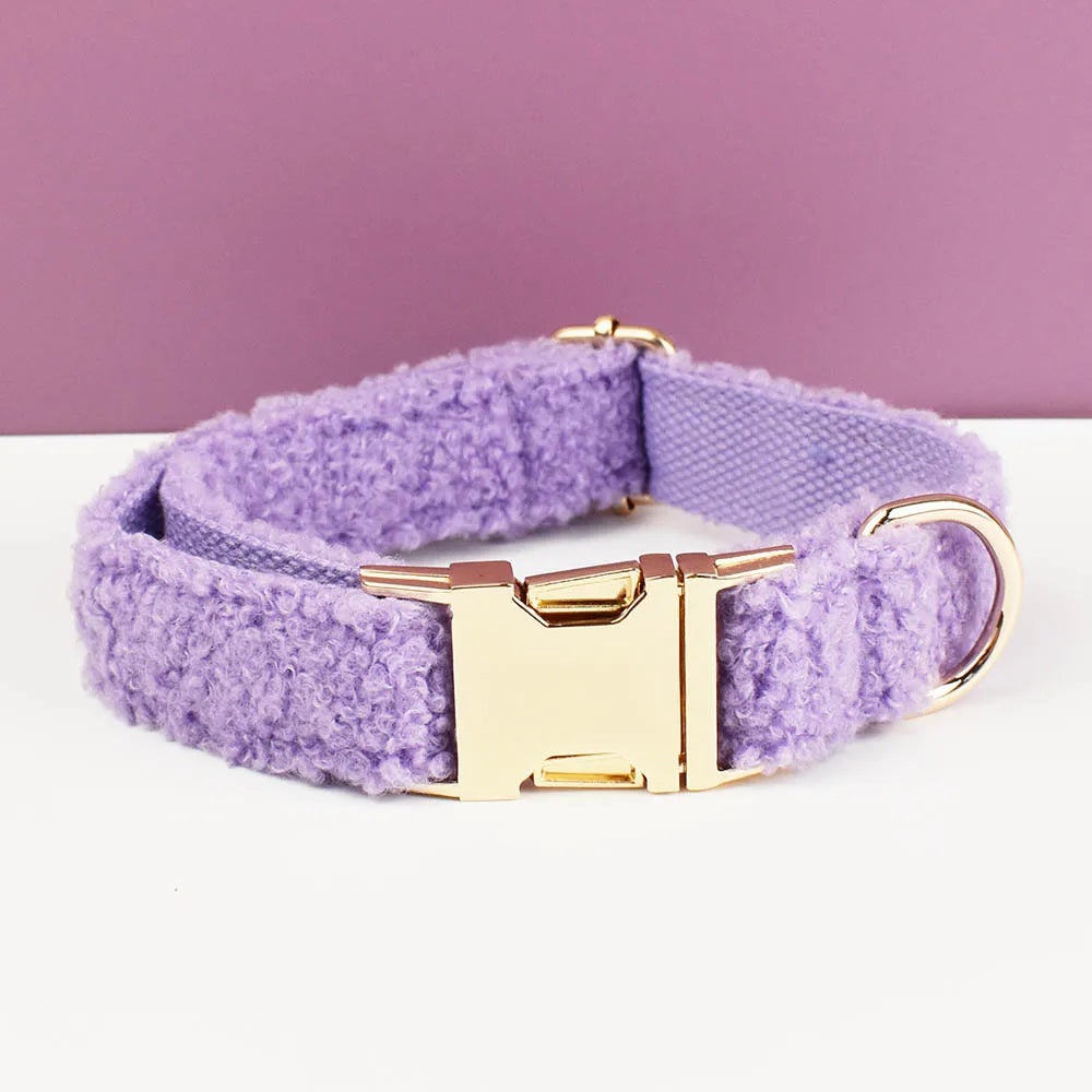Luxury Personalized Dog Collar Harness Leash set custom,  Logo detachable dog bow tie collar leash diy