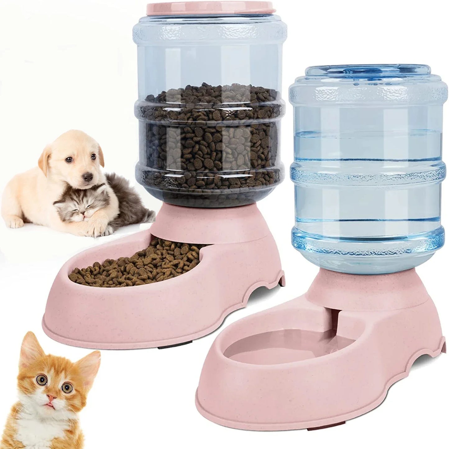 Automatic Water Dispenser Large Capacity, Small Dog and Cat Food /Water Dispenser