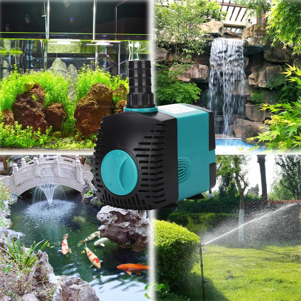 Tank Submersible Pump Bottom Suction Cup | Multifunctional Silent  Filter Aquarium Fish /Garden Pond