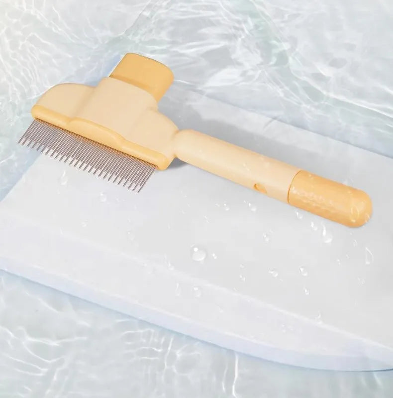 Dog and Cat Comb Hair Remover Self-cleaning, Massage  Brush One Click Combs for  Hair Knot