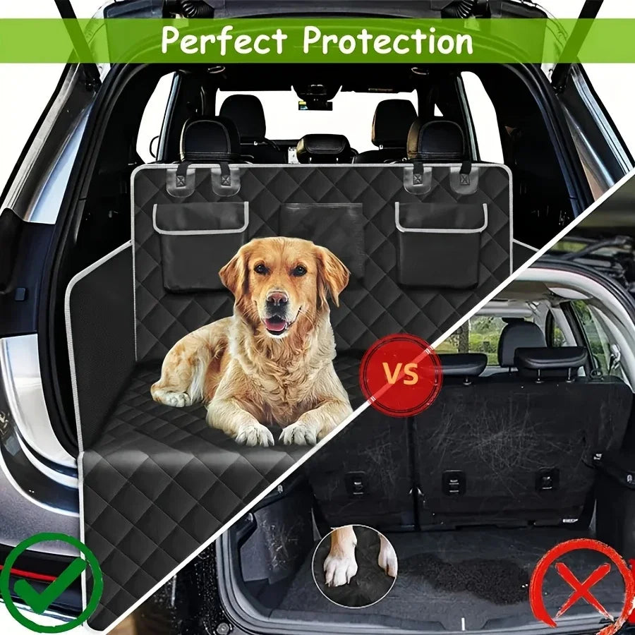 Waterproof Pet Cargo Cover Liner Dog Seat Mat For SUVs With Bumper Flap Protector, Non-Slip, Large Size