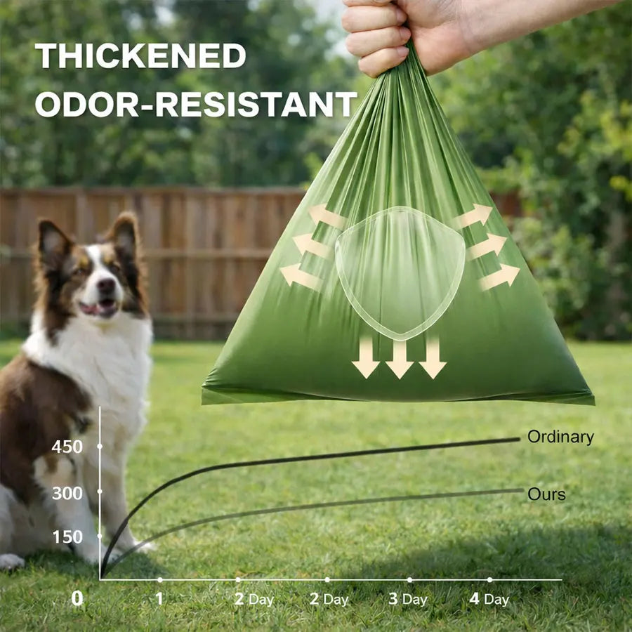 10 Pcs Extra Large Thick Dog Poop Bags 12.6x8.6 Inch, Leak Proof Unscented Dog Waste Bags for Pooper Scooper