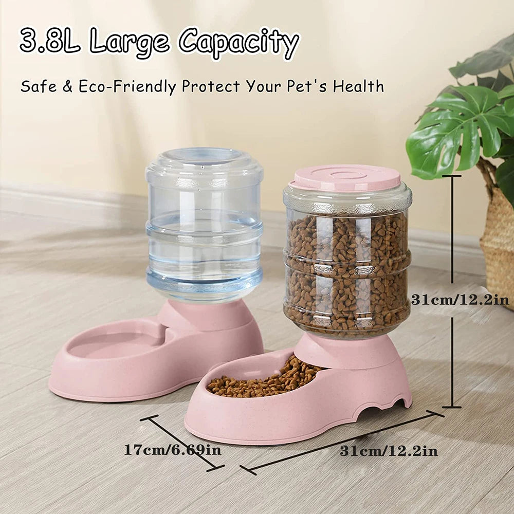 Automatic Water Dispenser Large Capacity, Small Dog and Cat Food /Water Dispenser