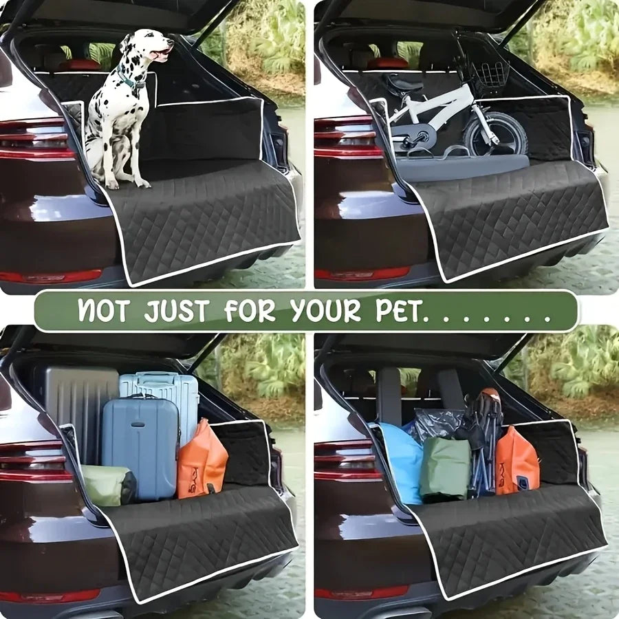 Waterproof Pet Cargo Cover Liner Dog Seat Mat For SUVs With Bumper Flap Protector, Non-Slip, Large Size