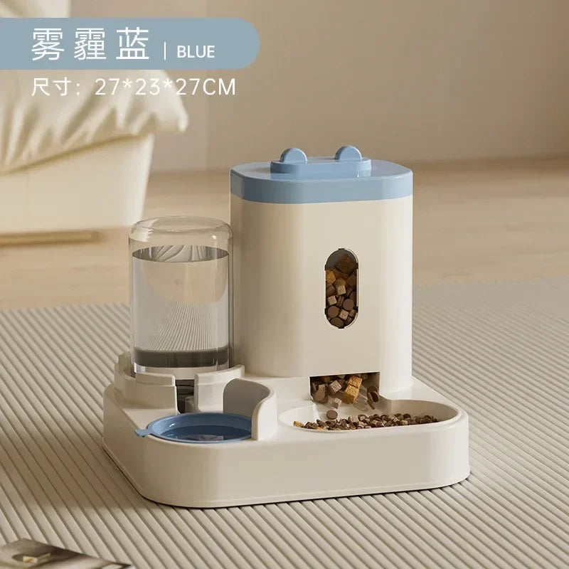 Automatic Feeder Dog/Cat Food Bowl With Water Fountain | Large Capacity | Food Storage Dispenser Container