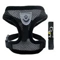 Dog and Cat Harness Walking Lead Leash | Polyester Adjustable Mesh  Vest For Small/Medium Size Pet