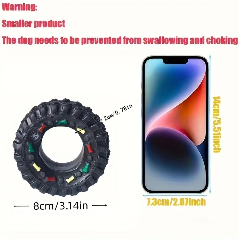 1pc Durable Dog Chew | Wheel Toy Chew-Resistant | Interactive Sound Teeth Training | Suitable for Puppies Small/Medium Dogs