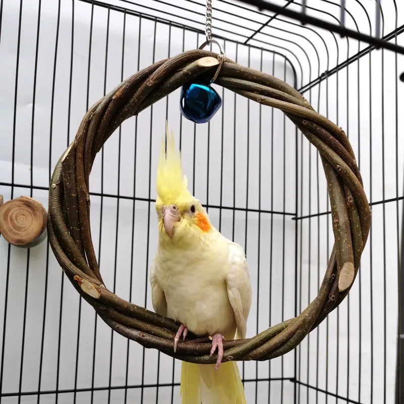 Solid Wood Parrot Stand Training | Wooden Pole Ladder Game Small Pet Interactive Amusement Park Desktop