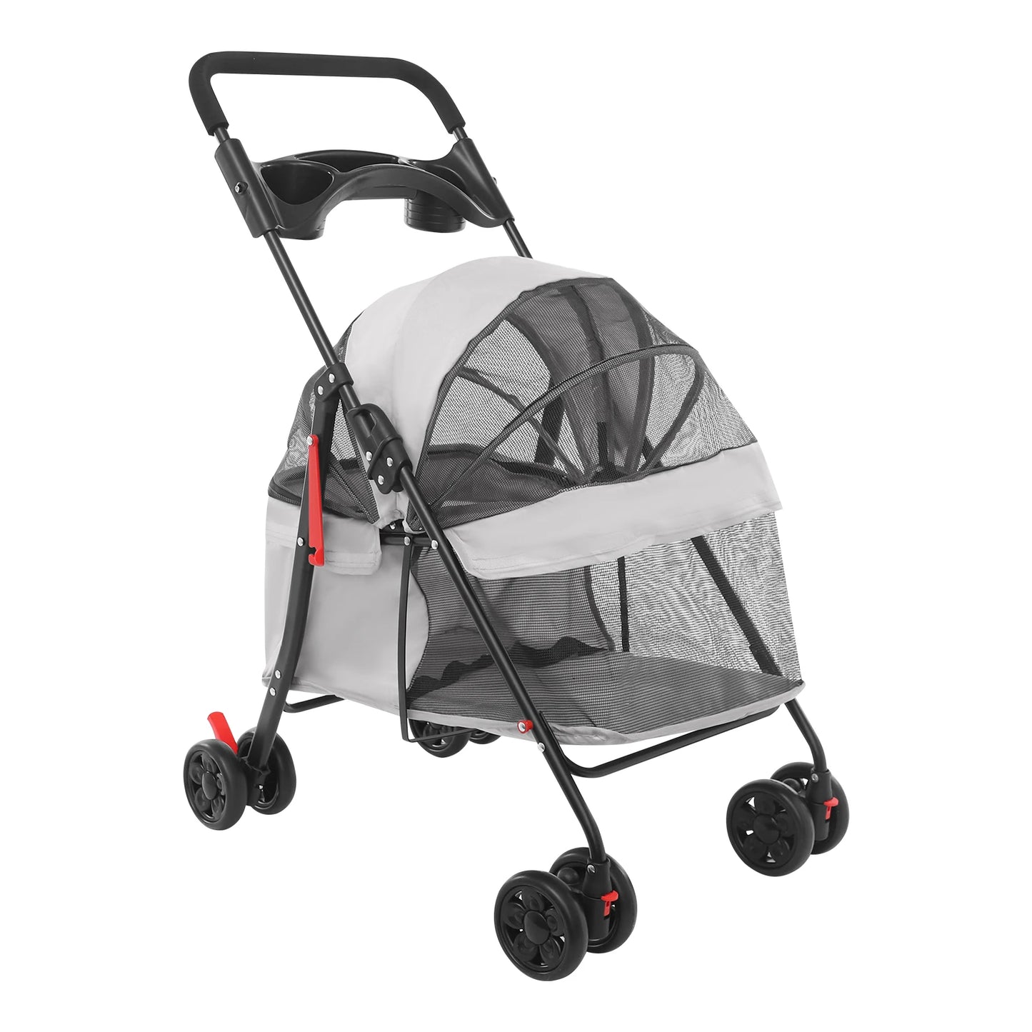 Foldable Lightweight Pet Cart For Small To Medium Dogs And Cats |  Outdoor Dog Walking Is Effortless