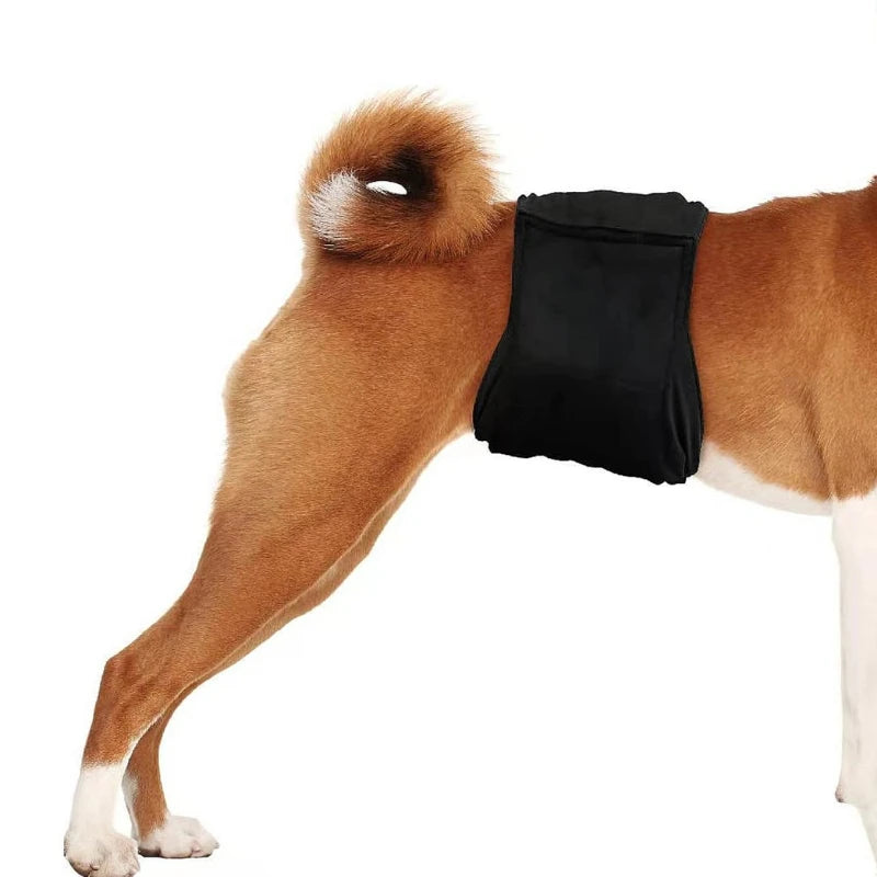 Reusable Male Dog Belly Bands, Washable & Adjustable Diapers, Anti-Mating Harassment, Estrus Safety Pants with Absorbent Layer