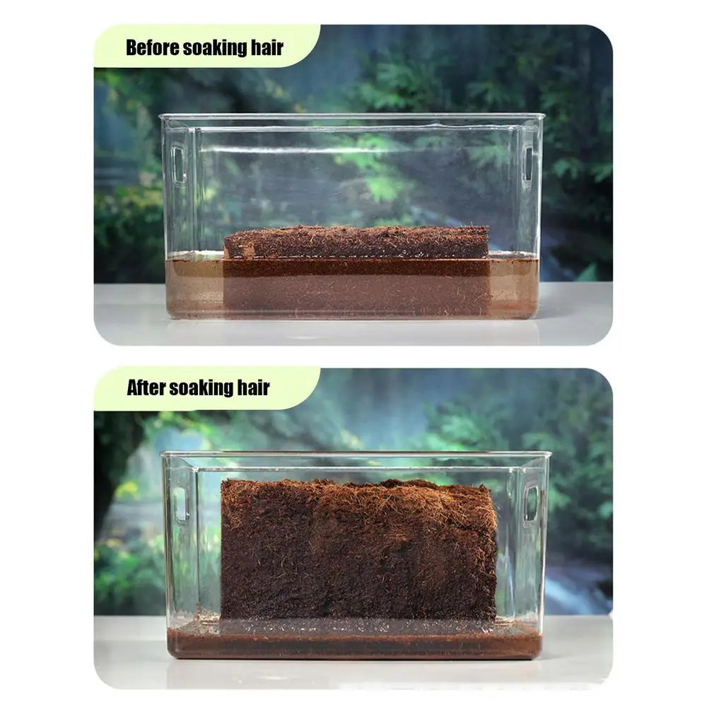 Coco Coir Compressed | Coco Fiber Substrate | Snake Bedding | Reptile Tank Landscaping Mulch for Geckos, Tortoises, Frogs