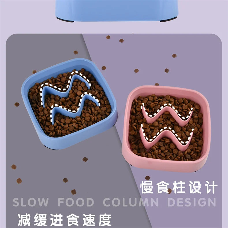 Slow Feeder  Bowl Anti-choking Plastic Dog and Cat Puzzle Food Bowl, For Anxiety Relief