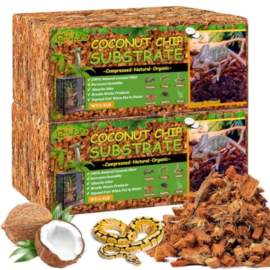 【Spot goods】10LB Coconut Chip Substrate for Reptiles | 72 Quart Coconut Fiber Substrate | Coco Chips Substrate Coconut Husk Bedding