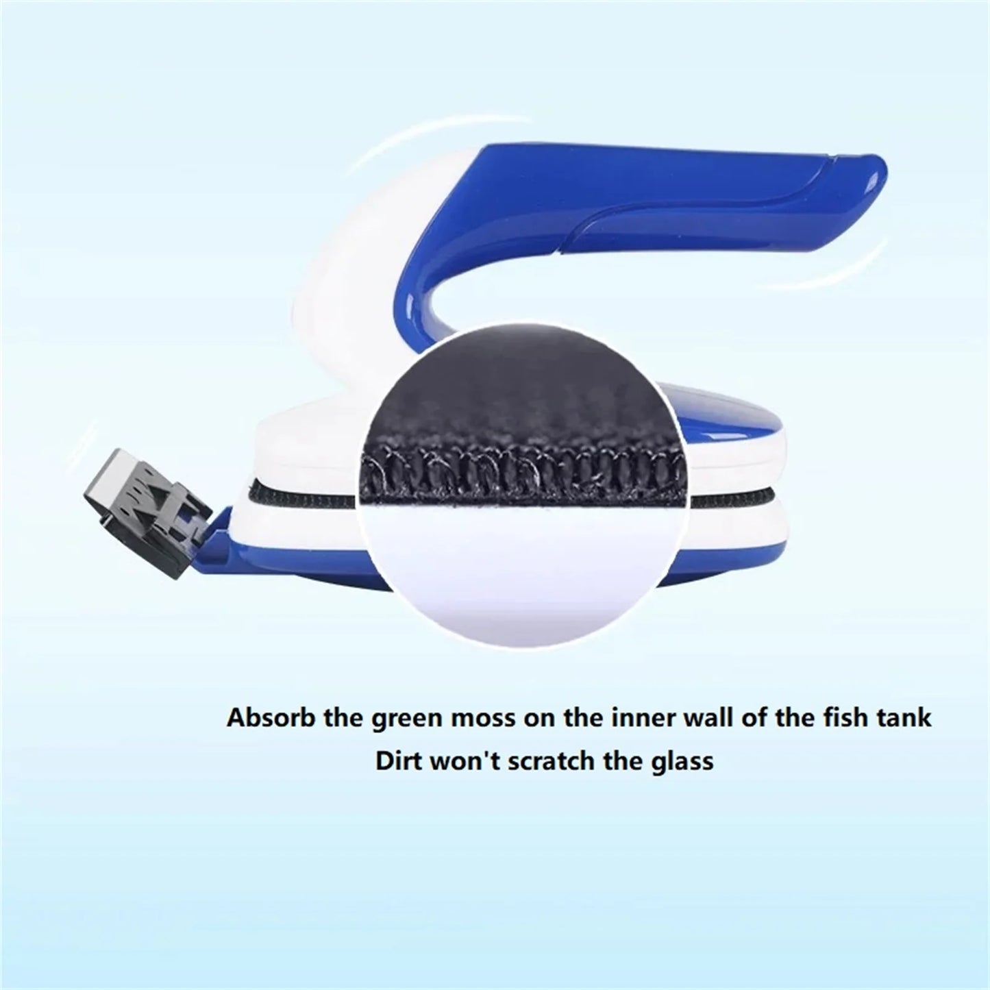 Magnetic Brush Fish Tank Algae Scraper Cleaner | Floating Magnetic Brush Aquarium Cleaning Tool | Strong Suction